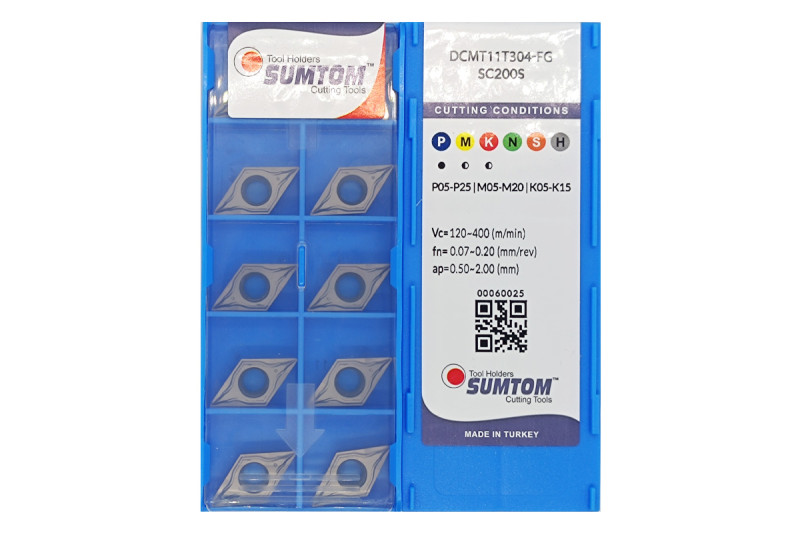 Твердосплавная пластина токарная DCMT 11T304-FG SC200S SUMTOM