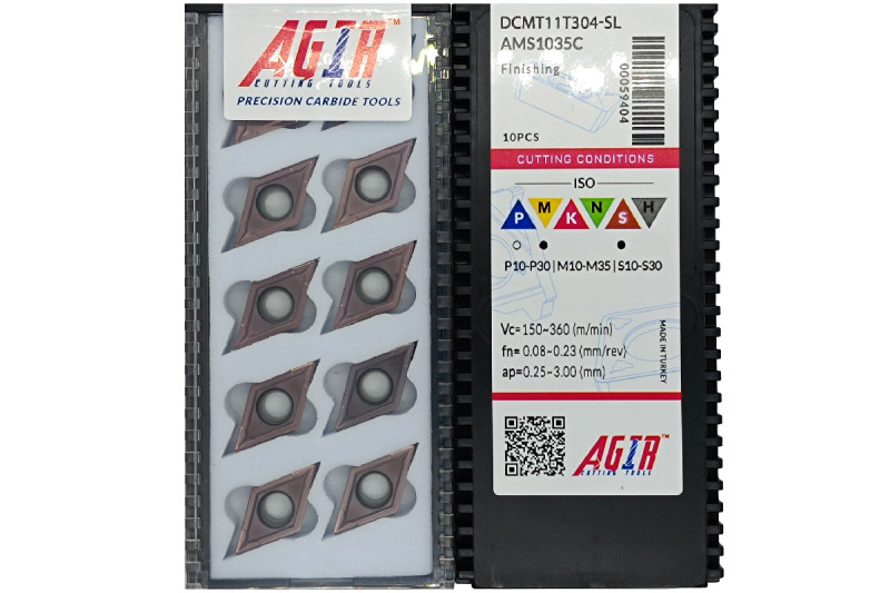 Твердосплавная пластина токарная DCMT 11T304-SL AMS1035C AGIR