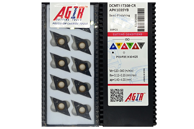 Твердосплавная пластина токарная DCMT 11T308-CR APK1035YB AGIR