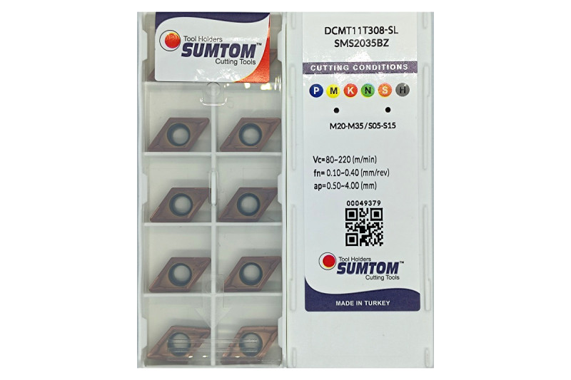 Пластина т/с змінна DCMT 11T308-SL SMS2035BZ SUMTOM