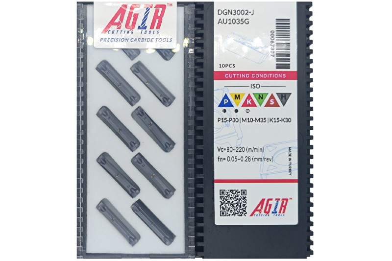 Твердосплавная пластина канавочная-отрезная DGN 3002-J AU1035G AGIR