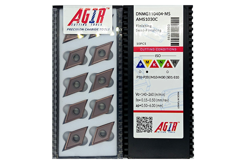 Твердосплавная пластина токарная DNMG 110404-MS AMS1030C AGIR