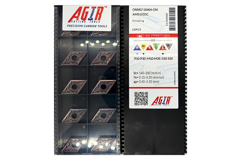 Твердосплавная пластина токарная DNMG 150404-OM AMS1035C AGIR