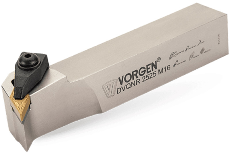 Резец токарный проходной DVQNL-2020-K16 под пластину VNMG 1604.. державка VORGEN