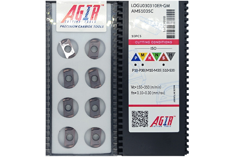 Твердосплавная пластина фрезерная LOGU 030310ER-GM AMS1035C AGIR