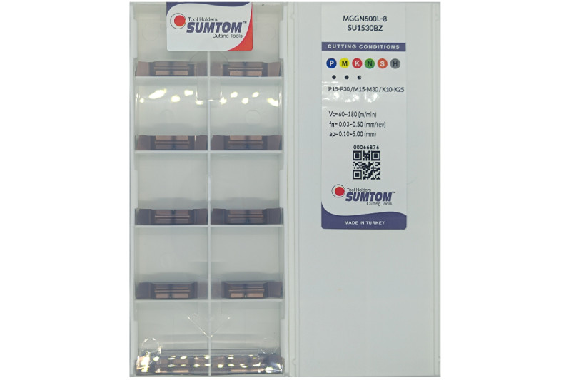 Твердосплавная пластина канавочная-отрезная MGGN 600L-8 SU1530BZ SUMTOM