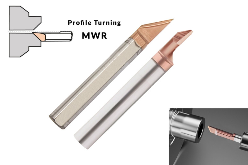 Різець-вставка твердосплавна MWR-6-R0.2-A60-L15 HRC58 з покриттям TiSiN для зняття фасок AGIR