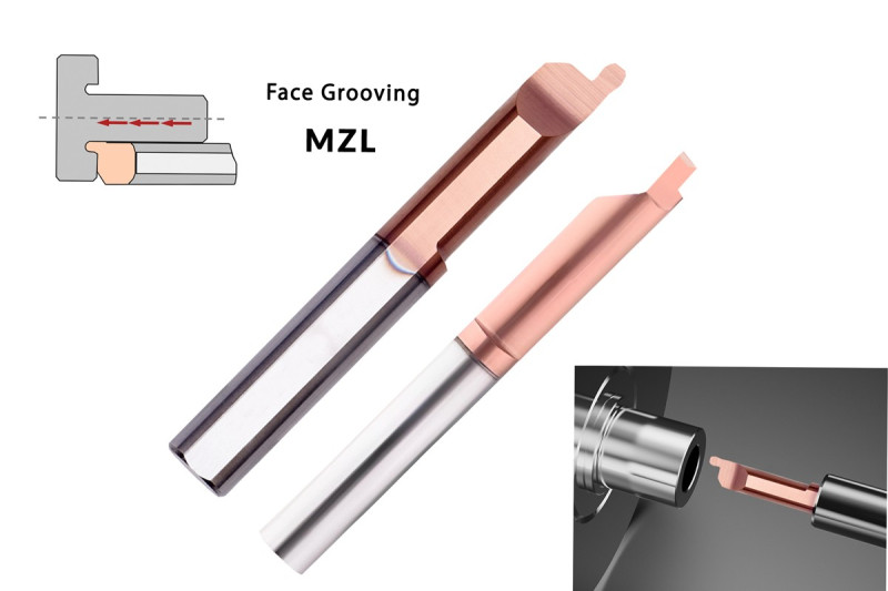 Різець-вставка твердосплавна MZL-6-R0.75-L22 HRC58 з покриттям TiSiN для торцевих канавок AGIR
