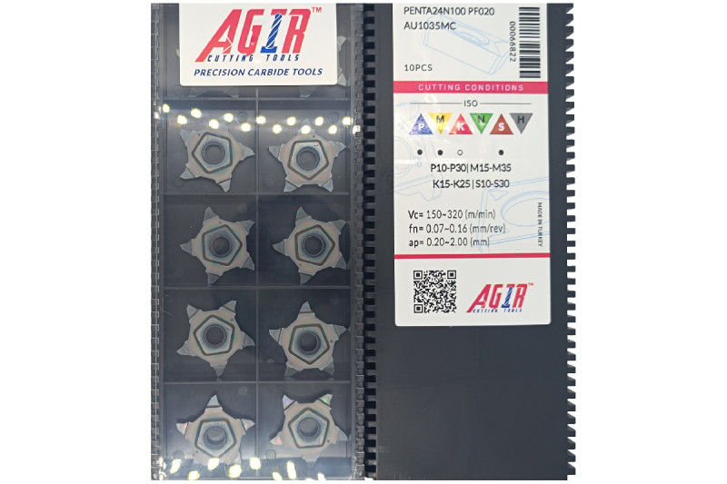 Твердосплавная пластина канавочная-отрезная PENTA 24N100 PF020 AU1035MC AGIR