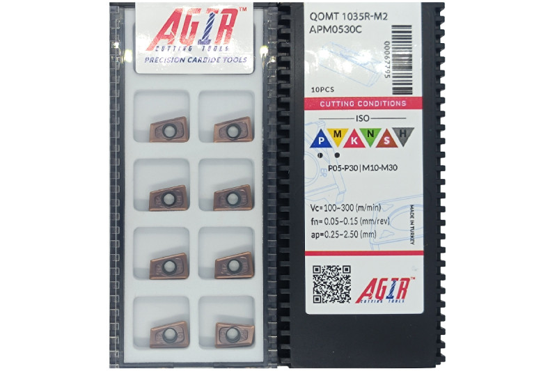 Твердосплавная пластина фрезерная QOMT 1035R-M2 APM0530C AGIR