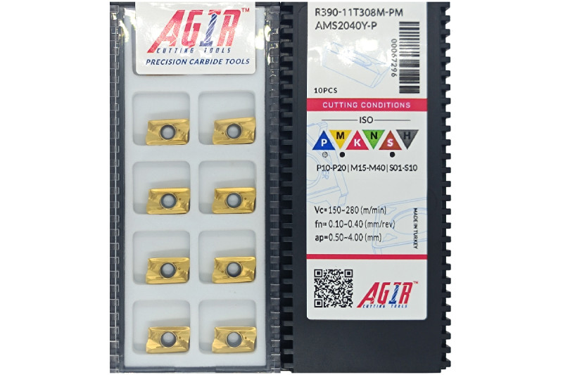 Твердосплавная пластина фрезерная R390-11T308M-PM AMS2040Y-P AGIR