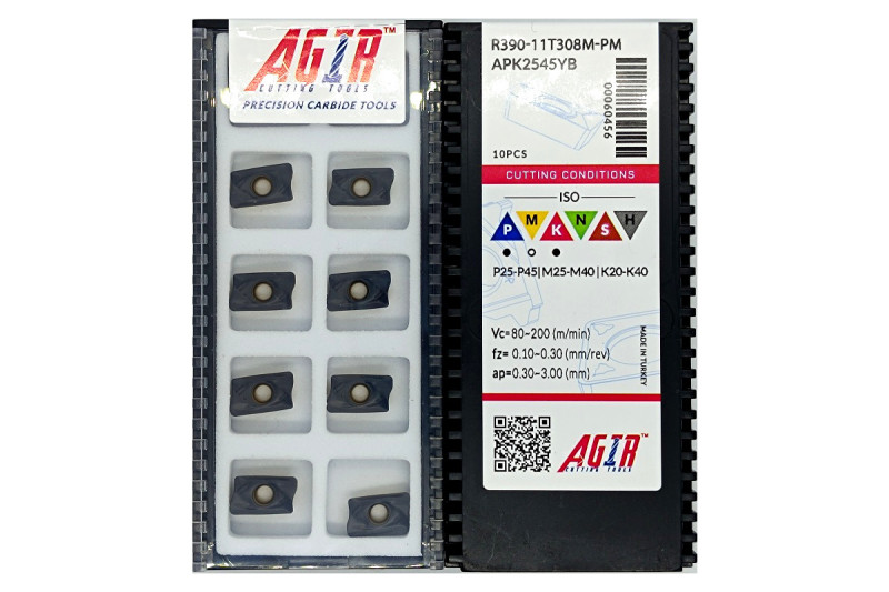 Твердосплавная пластина фрезерная R390-11T308M-PM APK2545YB AGIR