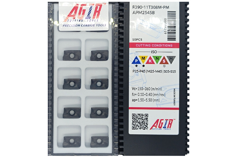 Твердосплавная пластина фрезерная R390-11T308M-PM APM2545B AGIR