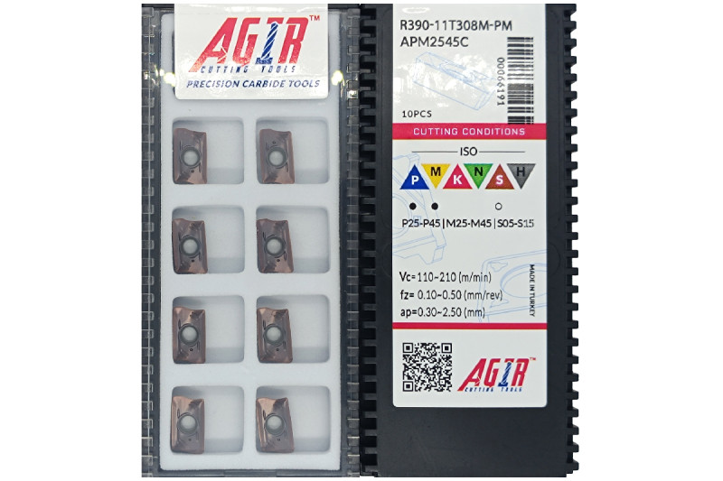 Твердосплавная пластина фрезерная R390-11T308M-PM APM2545C AGIR