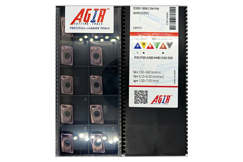 Твердосплавная пластина фрезерная R390-180612M-PM AMS1035C AGIR