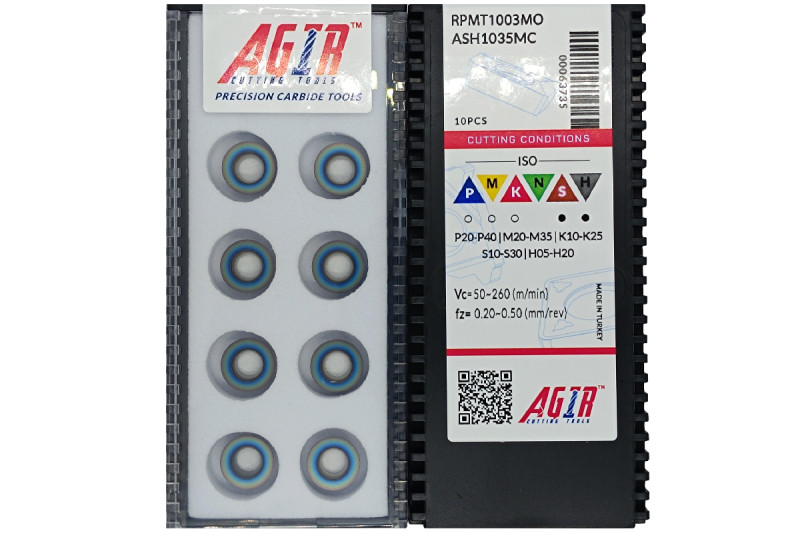 Твердосплавная пластина фрезерная RPMT 1003MO ASH1035MC AGIR