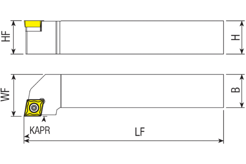 Резец токарный проходной SCACR 1010 E06 под пластину CCMT 0602.. державка AKKO