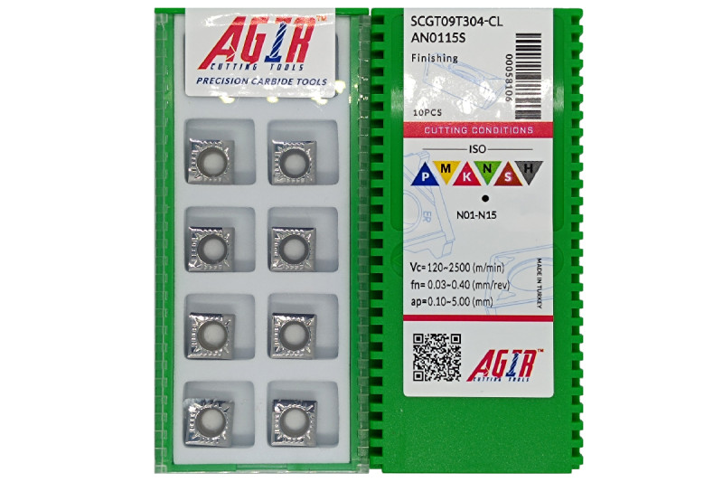 Твердосплавная пластина токарная по алюминию SCGT 09T304-CL AN0115S AGIR