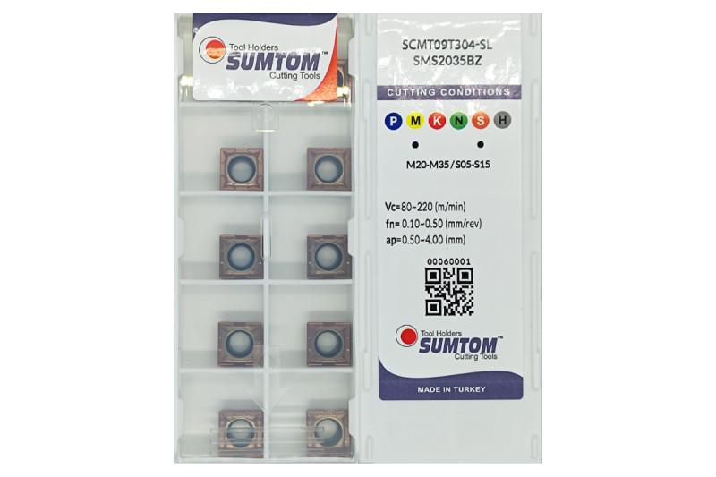 Твердосплавная пластина токарная SCMT 09T304-SL SMS2035BZ SUMTOM
