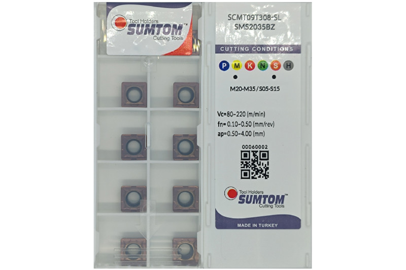 Твердосплавная пластина токарная SCMT 09T308-SL SMS2035BZ SUMTOM