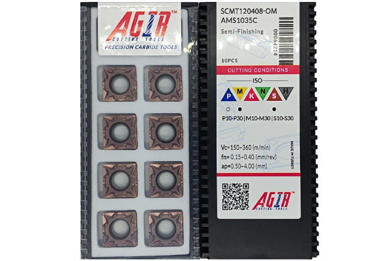 Твердосплавная пластина токарная SCMT 120408-OM AMS1035C AGIR