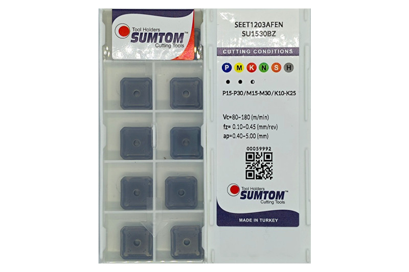 Твердосплавная пластина фрезерная SEET 1203AFEN SU1530BZ SUMTOM