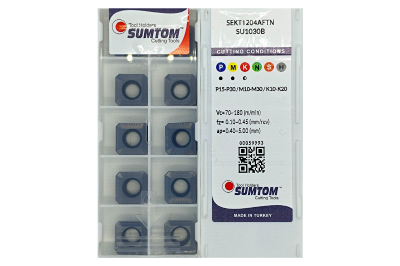Твердосплавная пластина фрезерная SEKT 1204AFTN SU1030B SUMTOM
