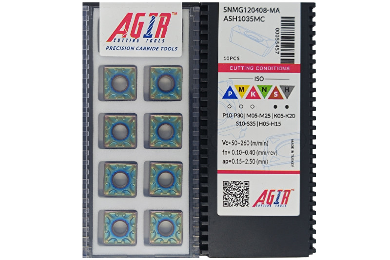 Твердосплавная пластина токарная SNMG 120408-MA ASH1035MC AGIR