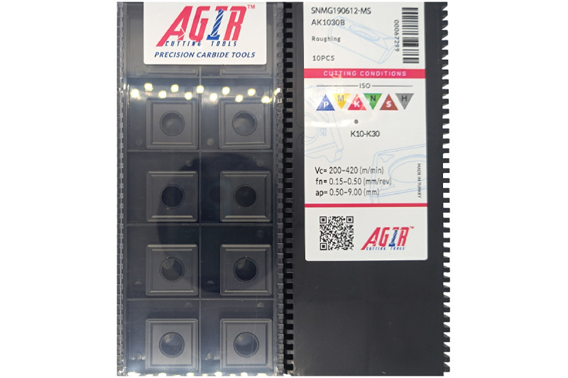 Твердосплавная пластина токарная по чугуну SNMG 190612-MS AK1030B AGIR