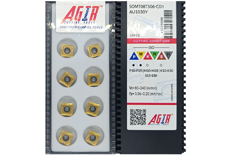 Твердосплавная пластина сверлильная SOMT 08T306-CD1 AU1030Y AGIR
