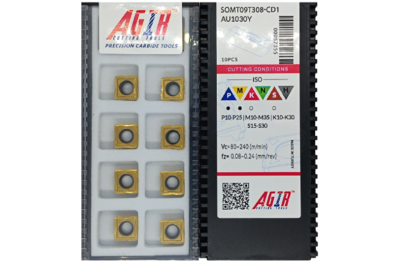 Твердосплавная пластина сверлильная SOMT 09T308-CD1 AU1030Y AGIR