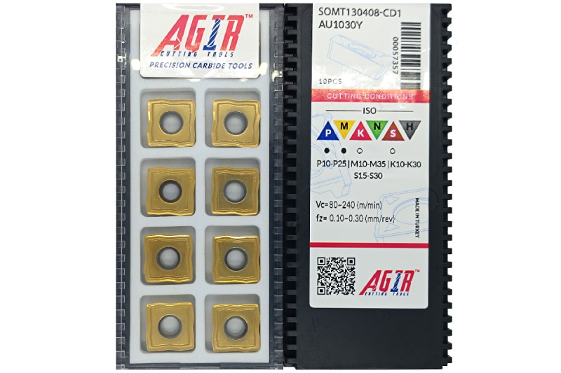 Твердосплавная пластина сверлильная SOMT 130408-CD1 AU1030Y AGIR