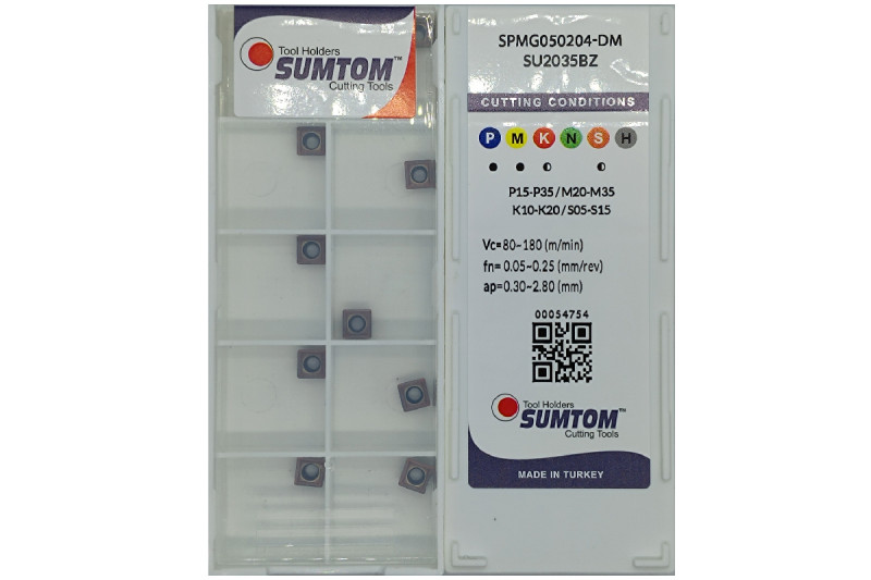 Твердосплавная пластина сверлильная SPMG 050204-DM SU2035BZ SUMTOM
