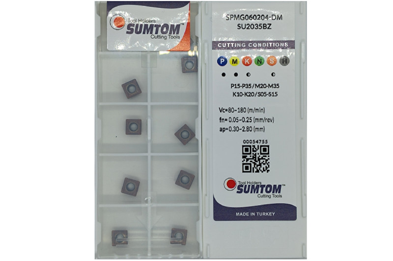 Твердосплавная пластина сверлильная SPMG 060204-DM SU2035BZ SUMTOM