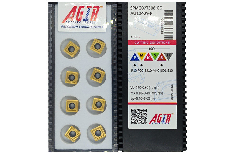 Твердосплавная пластина сверлильная SPMG 07T308-CD AU1040Y-P AGIR