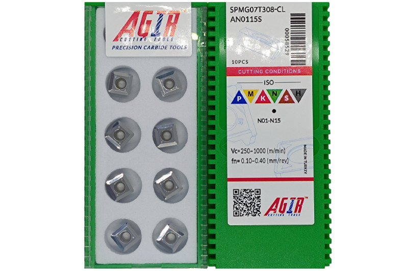 Твердосплавная пластина сверлильная по алюминию SPMG 07T308-CL AN0115S AGIR