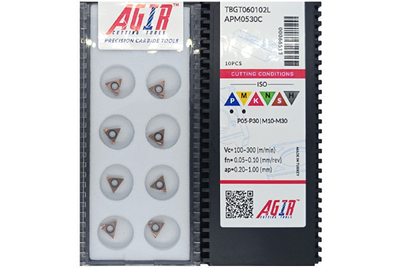 Твердосплавная пластина токарная по алюминию TBGT 060102L APM0530C AGIR