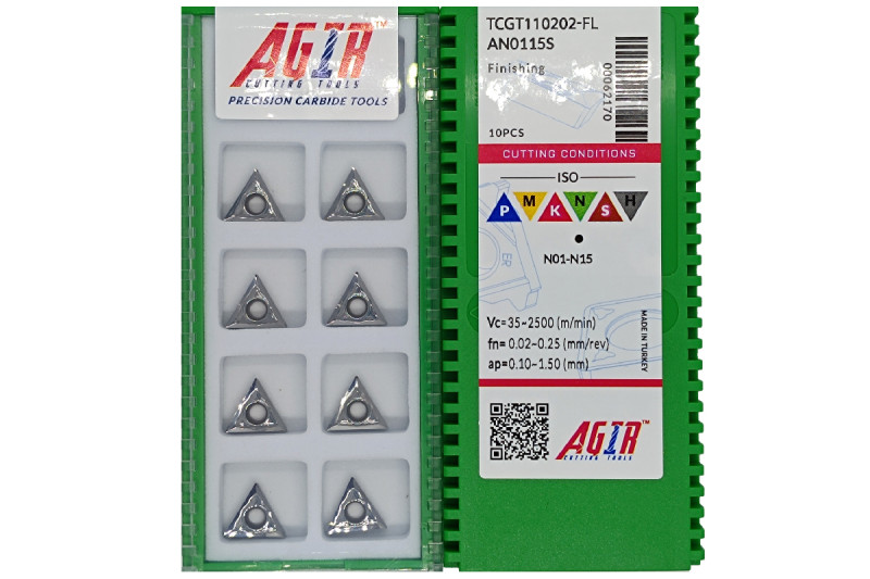 Твердосплавная пластина токарная по алюминию TCGT 110202-FL AN0115S AGIR
