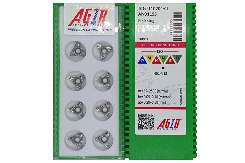 Твердосплавная пластина токарная по алюминию TCGT 110204-CL AN0115S AGIR