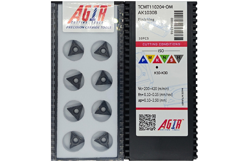 Твердосплавная пластина токарная TCMT 110204-OM AK1030B AGIR