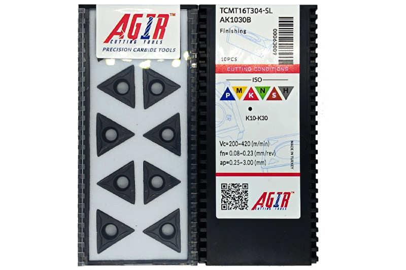 Твердосплавная пластина токарная по чугуну TCMT 16T304-SL AK1030B AGIR