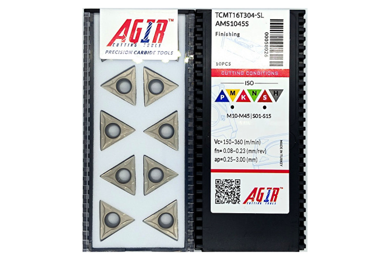 Твердосплавная пластина токарная TCMT 16T304-SL AMS1045S AGIR