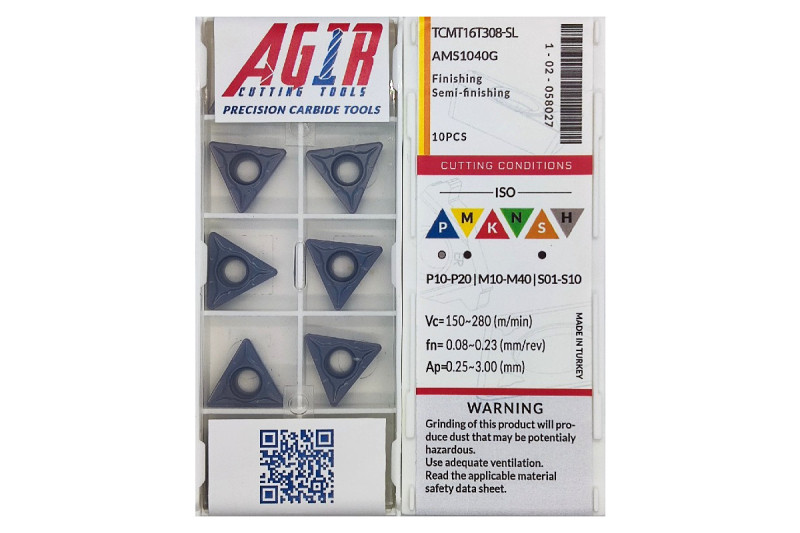 Твердосплавная пластина токарная TCMT 16T308-SL AMS1040G AGIR