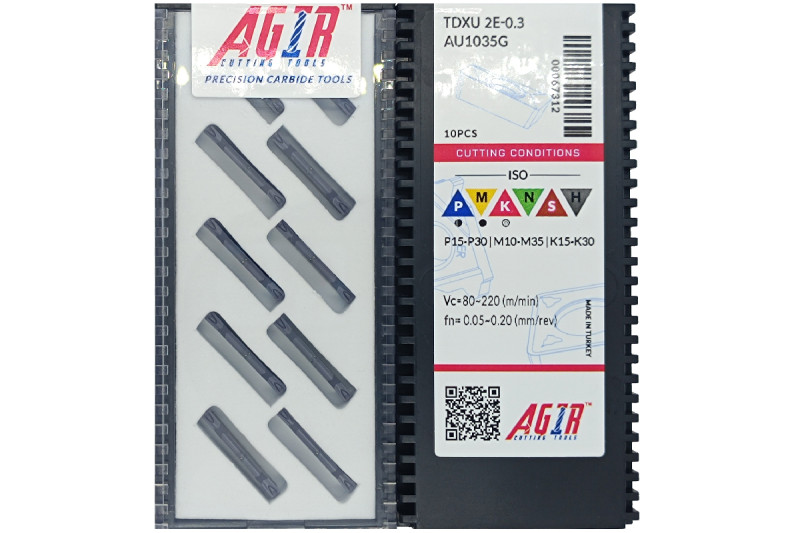 Твердосплавная пластина канавочная-отрезная TDXU 2E-0.3 AU1035G AGIR
