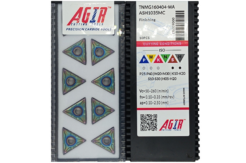 Твердосплавная пластина токарная TNMG 160404-MA ASH1035MC AGIR