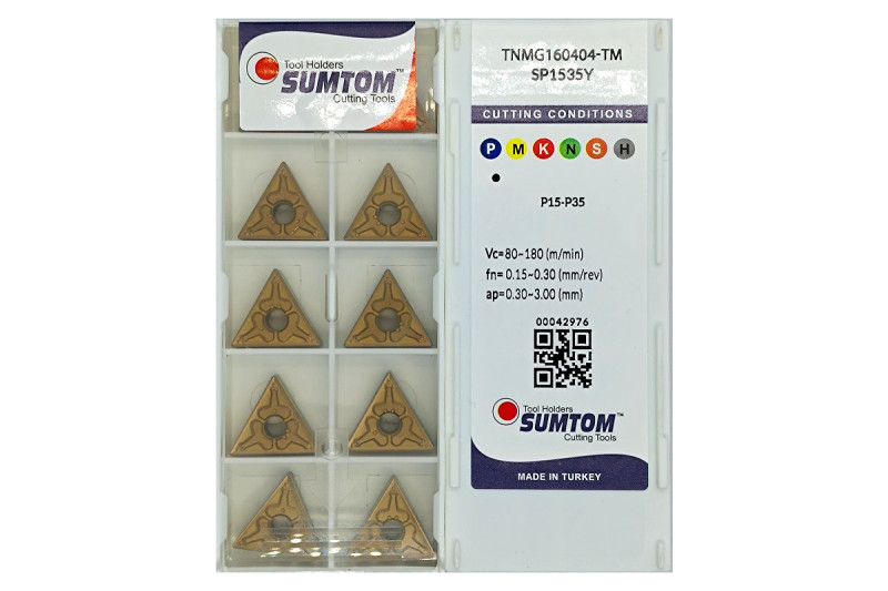 Твердосплавная пластина токарная TNMG 160404-TM SP1535Y SUMTOM
