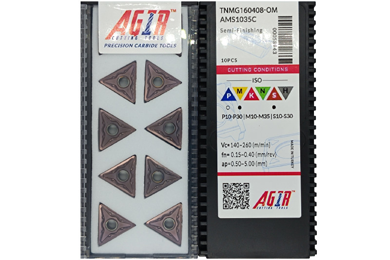 Твердосплавная пластина токарная TNMG 160408-OM AMS1035C AGIR