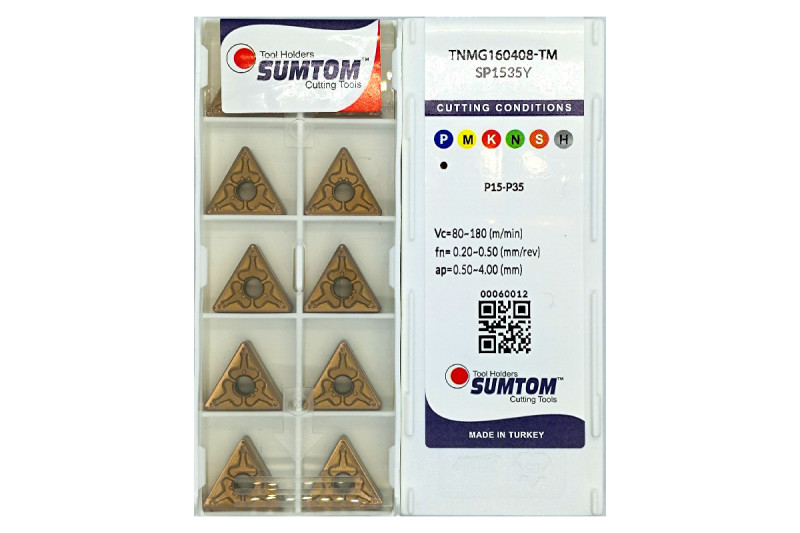 Твердосплавная пластина токарная TNMG 160408-TM SP1535Y SUMTOM