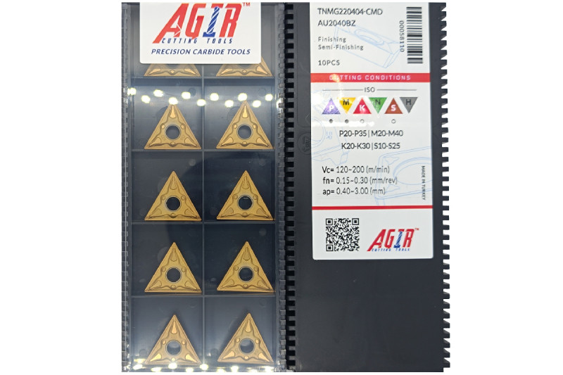 Твердосплавная пластина токарная TNMG 220404-CMD AU2040BZ AGIR