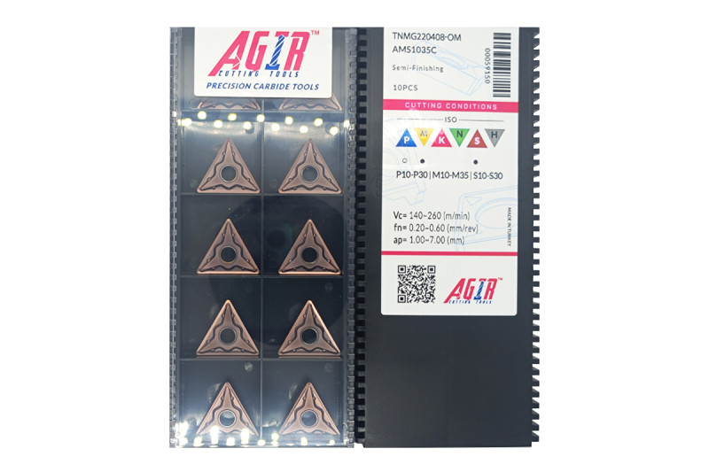Твердосплавная пластина токарная TNMG 220408-OM AMS1035C AGIR
